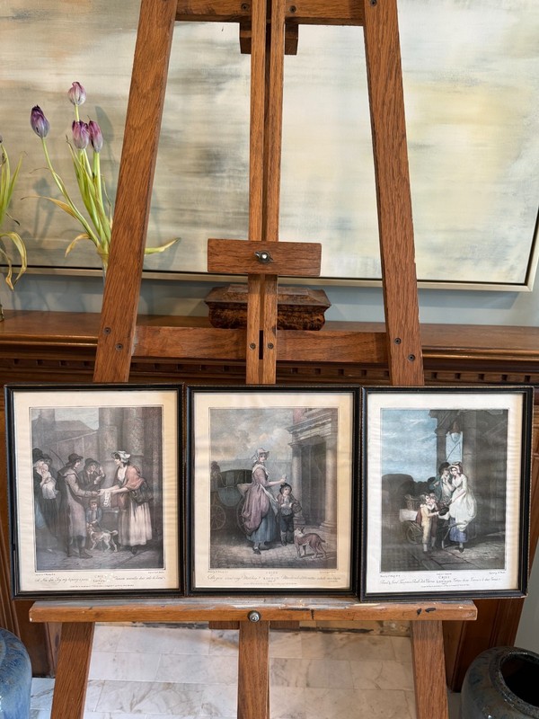 Set of 3 Framed Cries of London Prints After Francis Wheatley — Georgian Street