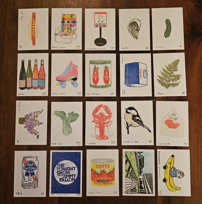 Ana Inciardi Mini Print 20 piece set #3 (lots of commons)