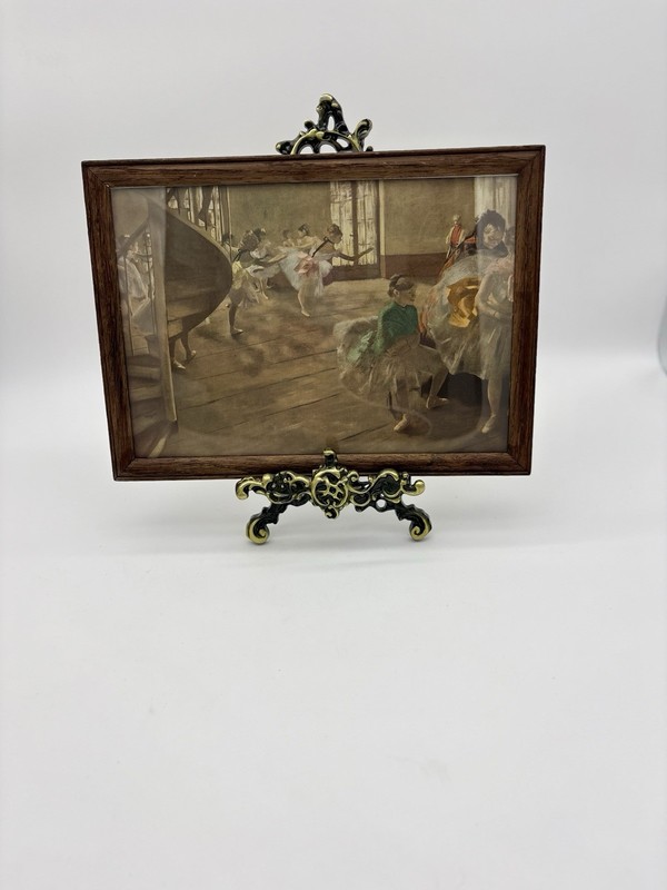 Vintage Edgar Degas La Repetition Framed Print Impressionist Ballet Dancers