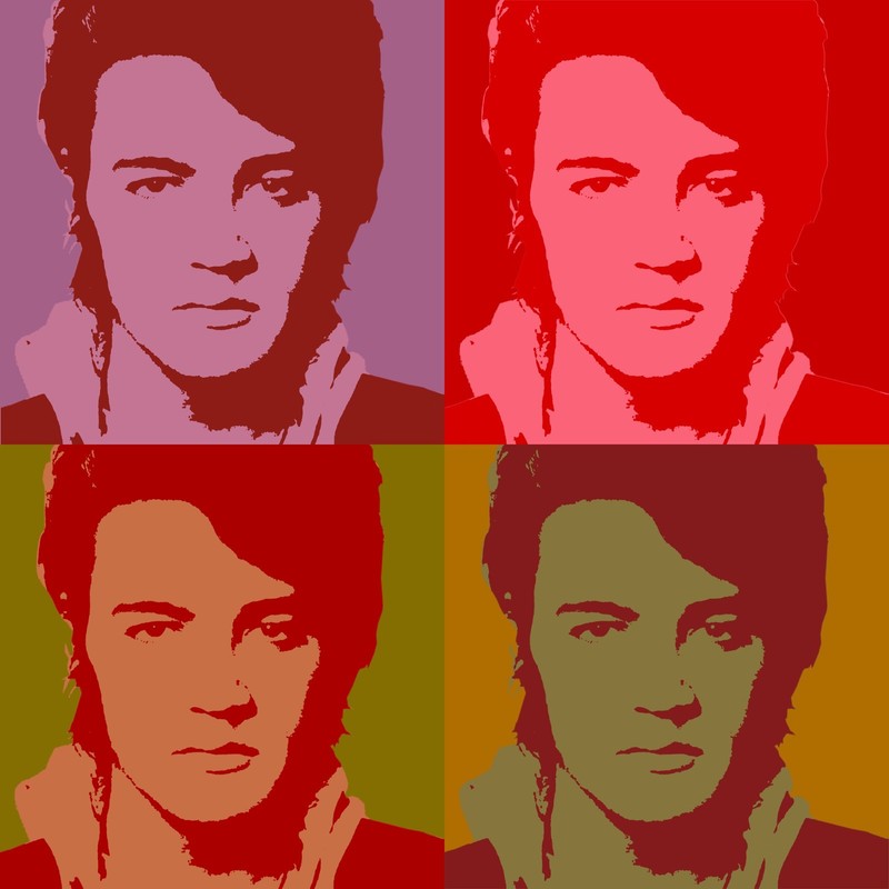Elvis Presley Pop Art Warhol style giclee print – rolled or stretched canvas