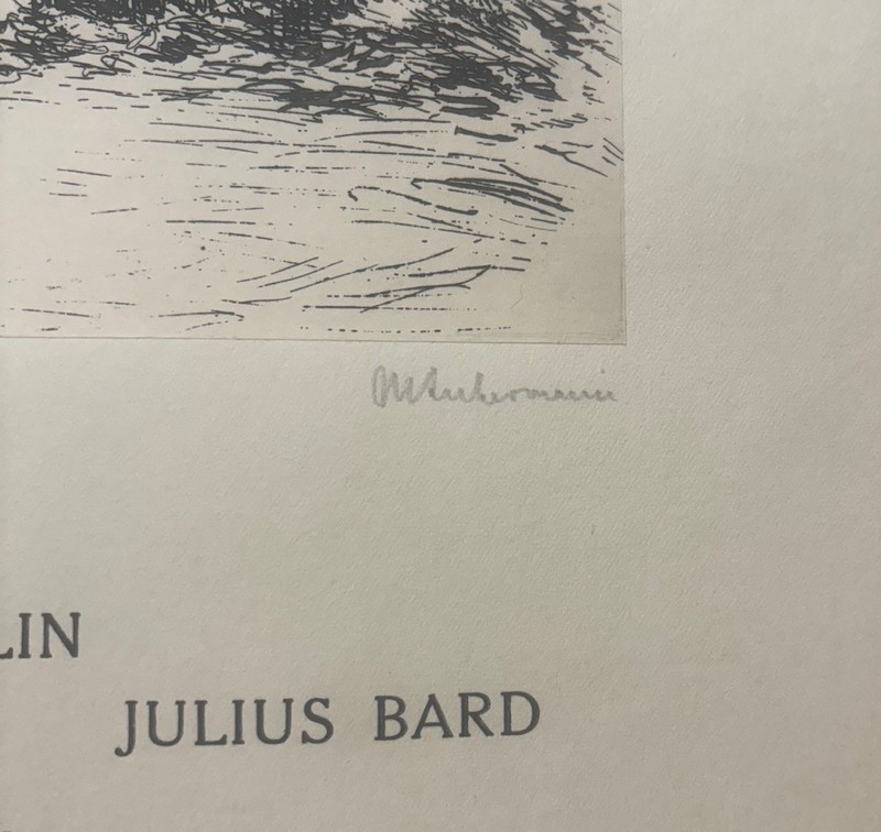 Rare 1909 MAX LIEBERMANN Sieben Radierungen Book w SIGNED SELF PORTRAIT Etching gallery