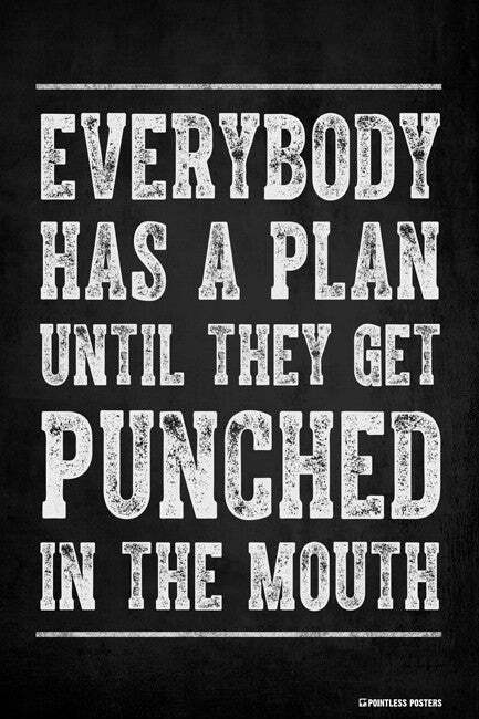Everybody Has A Plan Until They Get Punched In The Mouth art print