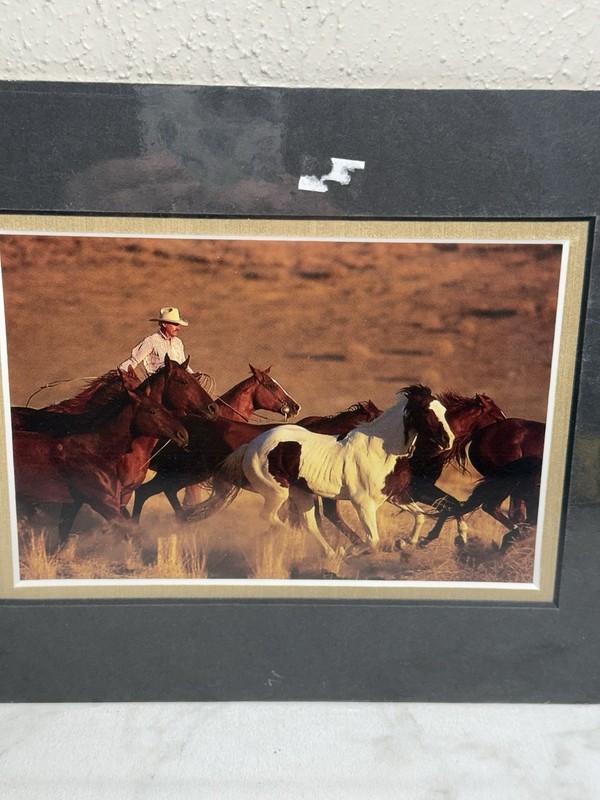 New Sealed Western Horses Print American Cowboy Sunset Sunrise Artwork gallery
