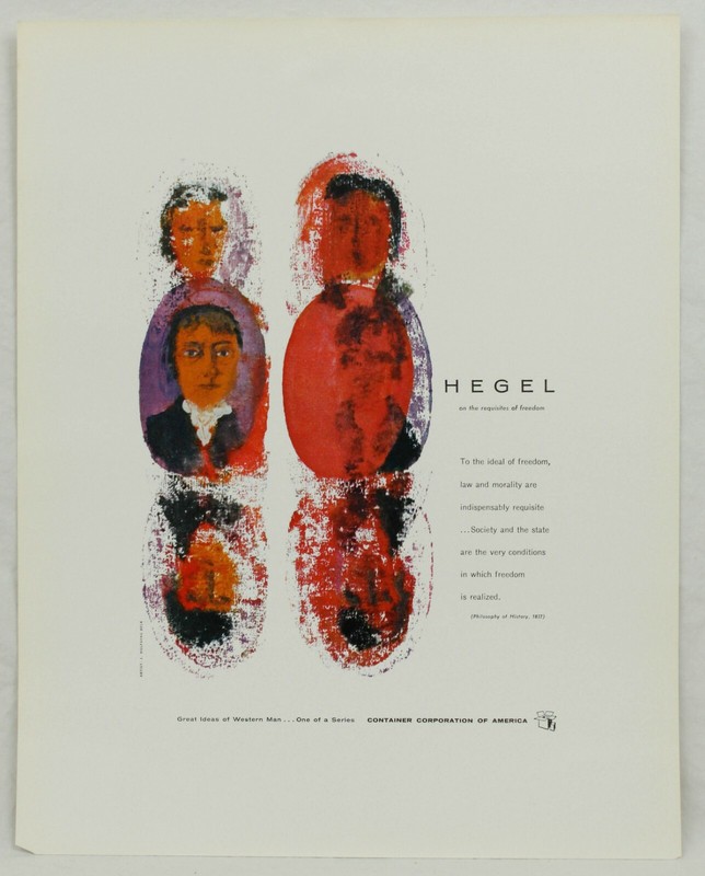Hegel J. Wolfgang Beck Vintage Great Ideas of Western Man Lithograph Print