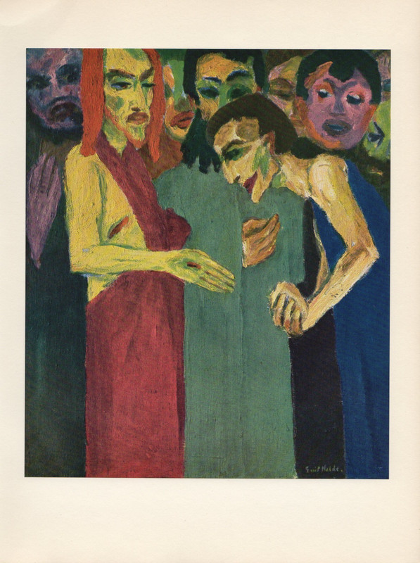1959 Vintage EMIL NOLDE «DOUBTING THOMAS» Full COLOR offset Art Lithograph Print