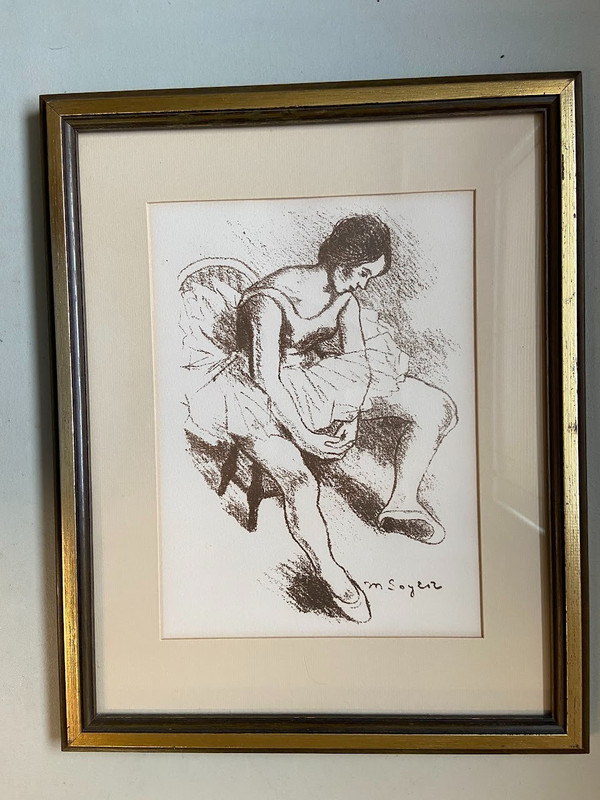 Vintage Ballerina Framed Print Moses M Soyer The Collector’s Guild COA 12″ x 15″