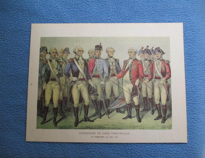 Currier & Ives Revolutionary War Print – «Surrender of Lord Cornwallis, 1781»