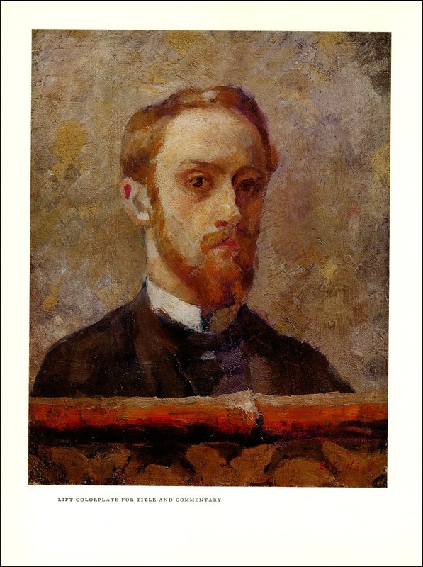 1968 Vintage Print Edouard Vuillard 1891 Self Portrait Art Plate Oil Paint Image