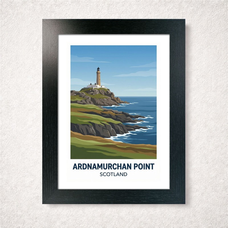 Ardnamurchan Point, Scotland Travel Poster Giclee Art Print 380-3 gallery