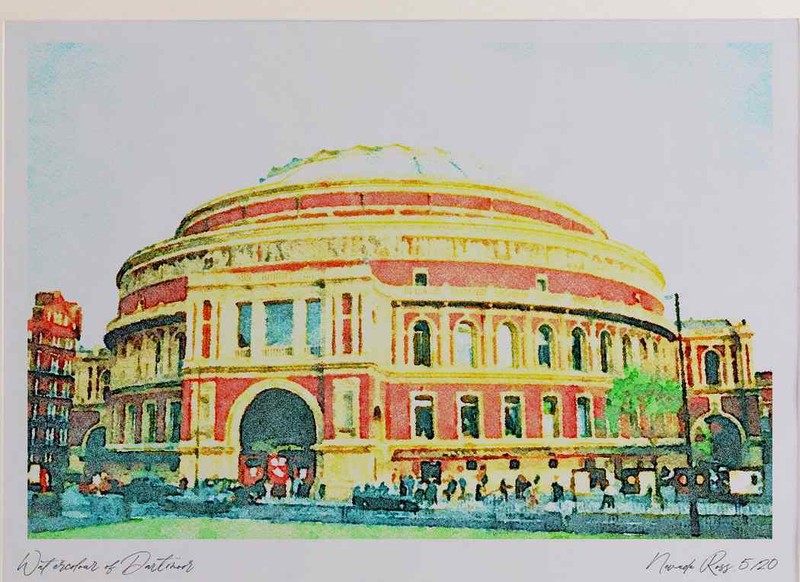 804034 Royal Albert Hall London England U.K. A4 Watercolour print