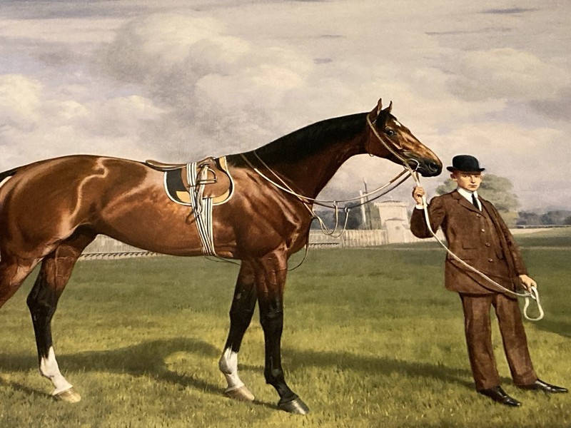 Vintage Race Horse Print By Emil Adam Titled Seasick