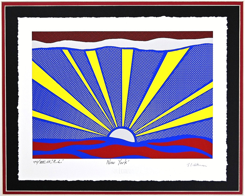 "Sunrise" by Roy Lichtenstein, Framed Art gallery
