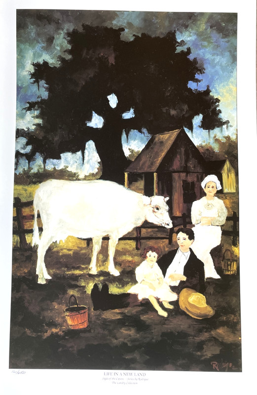 RODRIGUE/SAGA OF THE CAJUNS- LIFE IN A NEW LAND-# LTD 14 X 21 1/2 w/COA