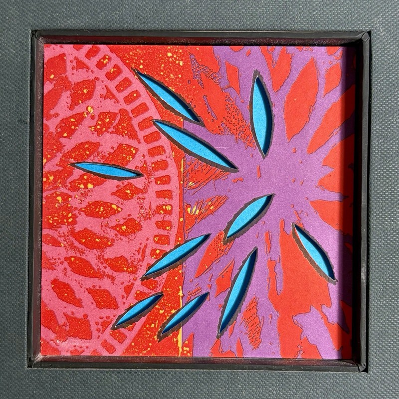 Liz Parkinson Toronto Artist “Passion” Mixed Media 3D Letterpress Print