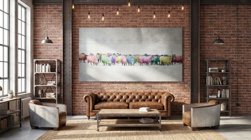Artographie - Rainbow Sheep - Art Print on Paper or Canvas gallery