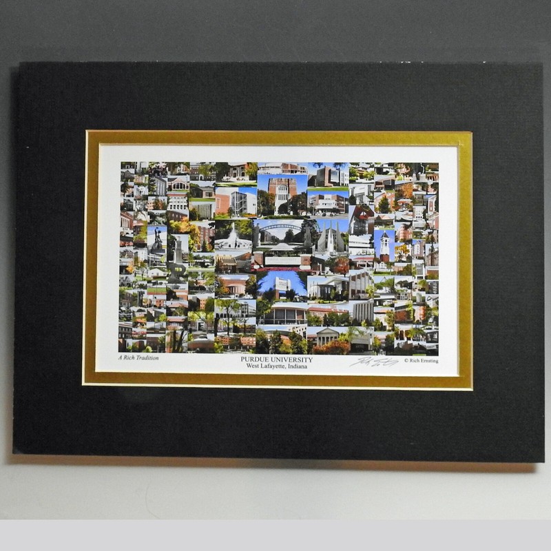 Purdue University, multiple sizes 9×12″,12×16″ campus photo collage alumni gift