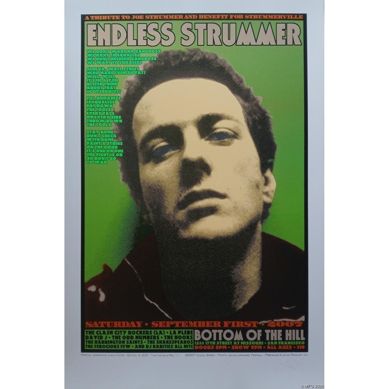 Chuck Sperry 2007 Endless Strummer Joe Strummer Tribute 154 of 250 Signed
