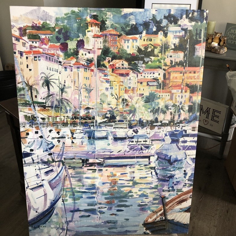 Peter Graham 1996 Riviera Yachts 18” x 24” Wrapped Canvas Giclee Ink Print gallery