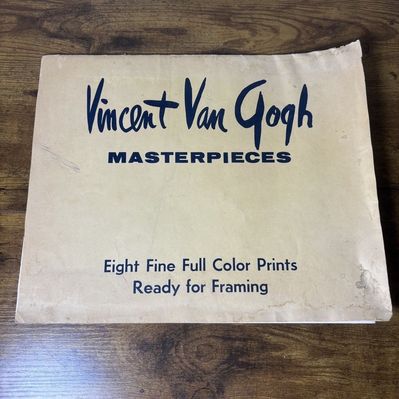 Vintage Van Gogh Masterpieces Print Set 7pc Penn Prints Art Lot Paris Louvre