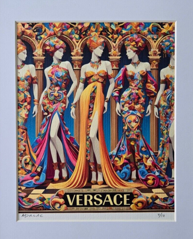 ALEXANDER DULAC | VERSACE Hand Signed Authentic Print Edition of 10 | COA!! gallery