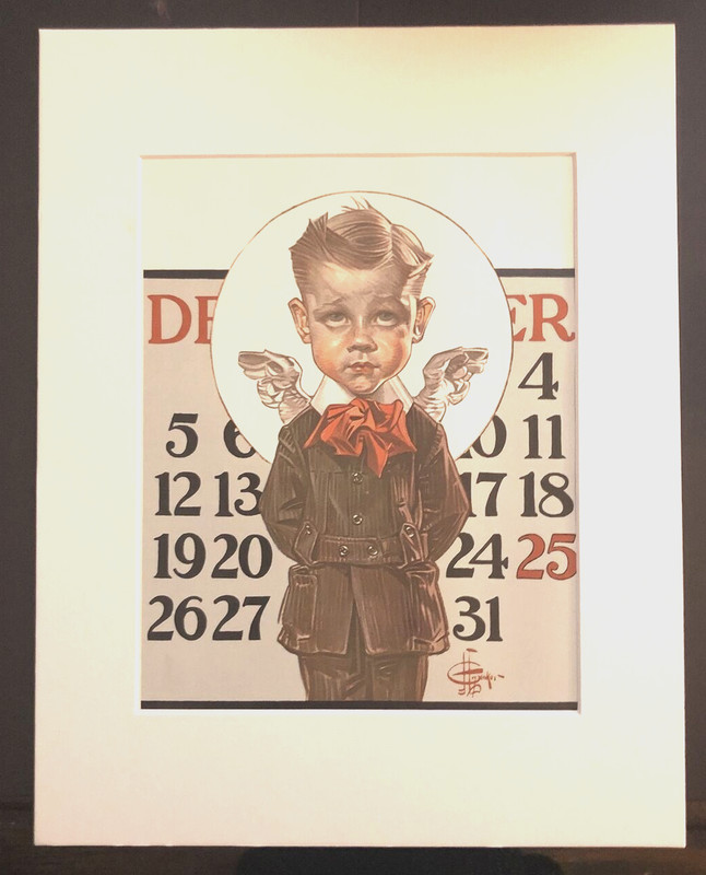 J. C. Leyendecker «A Good Boy» 11 x14 Matted Print- 1915