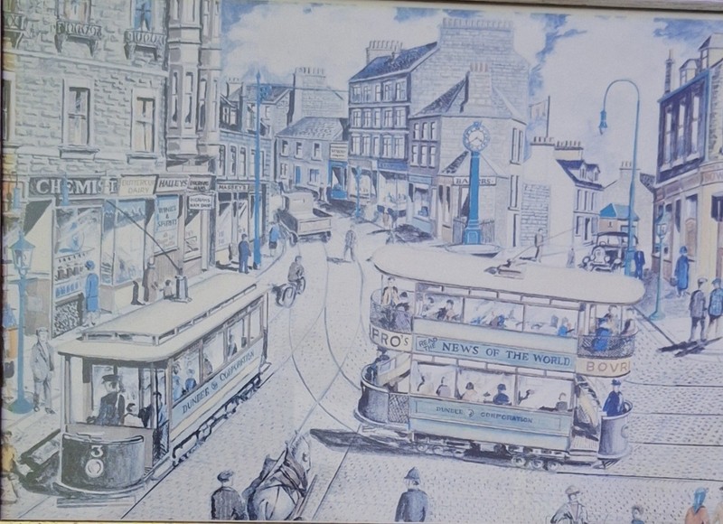 Unconfirmed (D Edwards) Caricature Style Hilltown Clock Dundee (H24cm×W33cm)