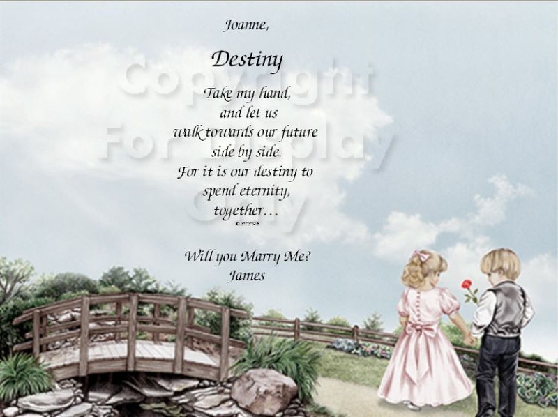 Love, Destiny, Will You Marry Me Personalized Gift Print Love Marriage 1226