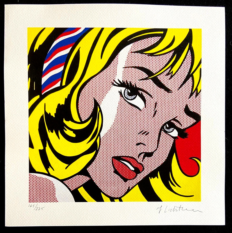 Roy Lichtenstein Lithograph COA Signed With Pen Stamped Numbered In Pencil Rare gallery