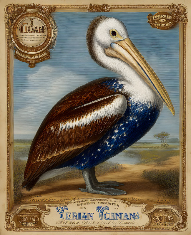 8x10 Pelican Coastal Bird Art Print - 948713361