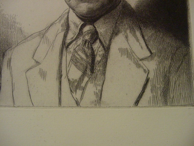 Oliver St. John Gogarty Original Etching by Gerald Brockhurst Signed in Plate gallery