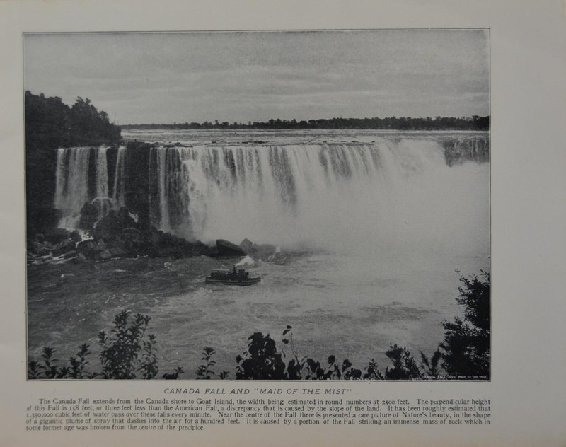 Antique Niagara Falls New York Art Print Horseshoe Fall Original B&W 1910 gallery