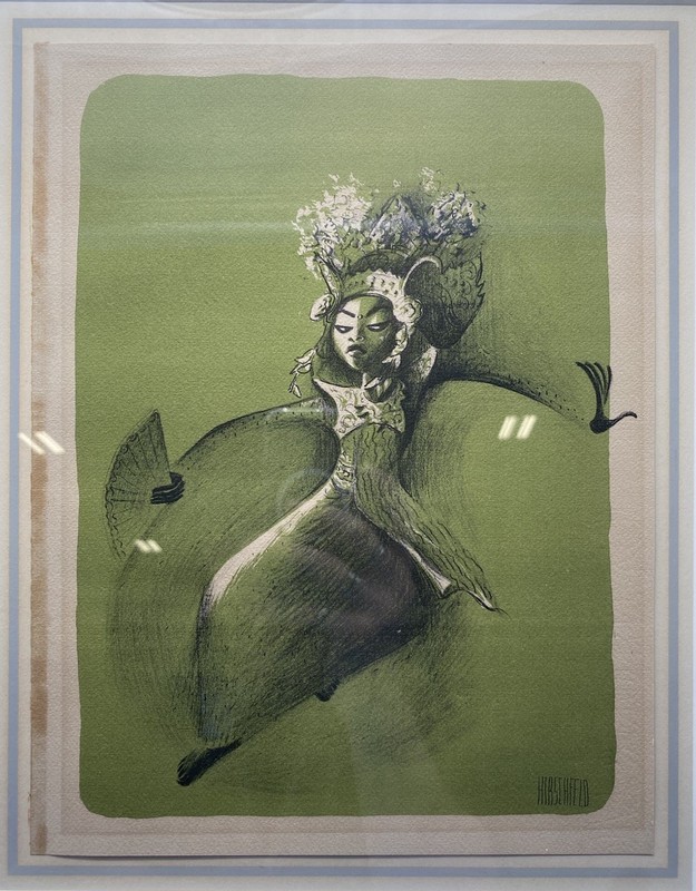 Al Hirschfeld, Le Gong, Bali, Lithograph On Hand-made Paper, Signed