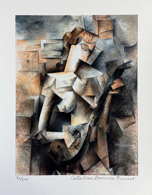 Pablo Picasso GIRL WITH MANDOLIN Estate Signed Limited Edition Giclee 16″ x 12″