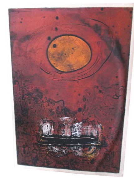 Mid Century Retro Vintage Atomic Outer Space Print Moon Limited Edition Plz Read