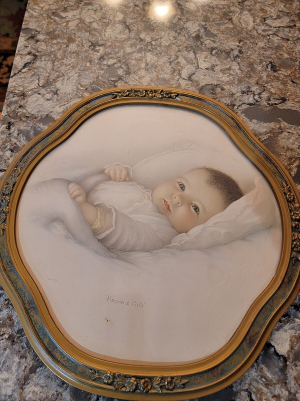 Vintage Annie Benson Muller Framed Print “Heaven’s Gift", 15 3/8" X 15 3/8" gallery