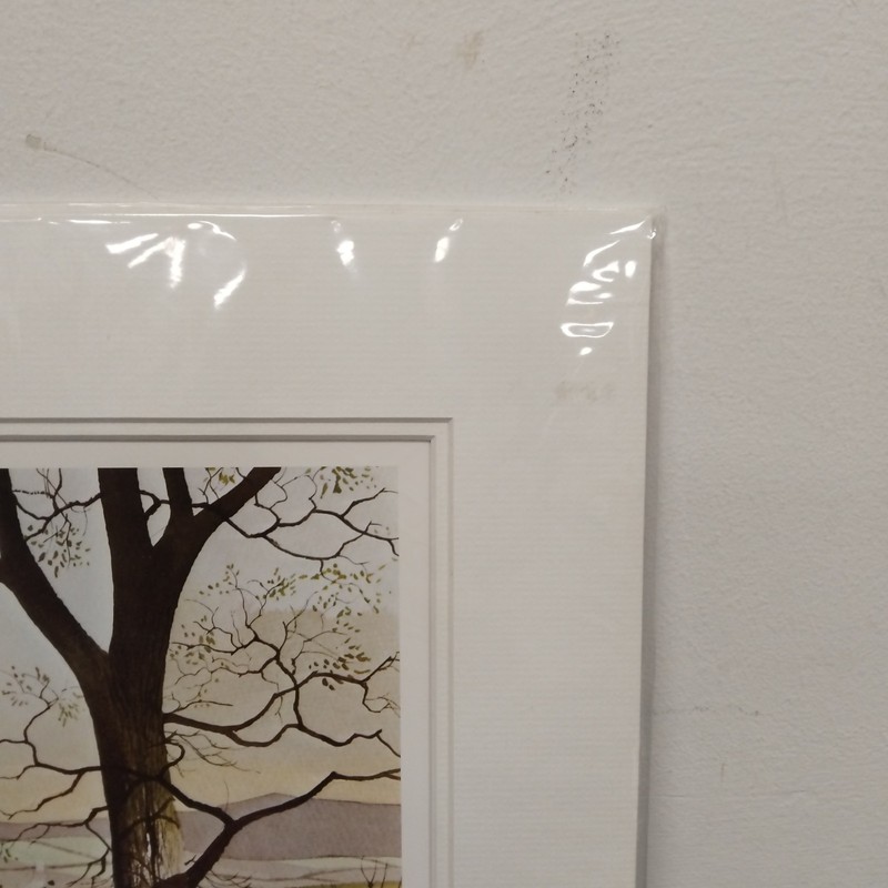J. R. Hurley Signed Farmhouse Landscape Watercolour Print Mounted 50cm x 38cm gallery