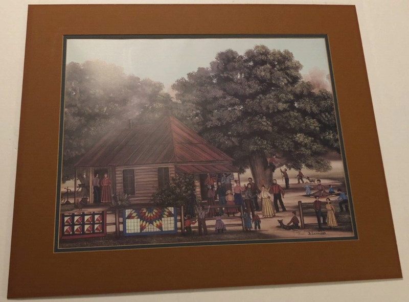 Beth B. Cummings Square Dancers Signed 121/2000 Vintage 1984 LE Print Folk Art