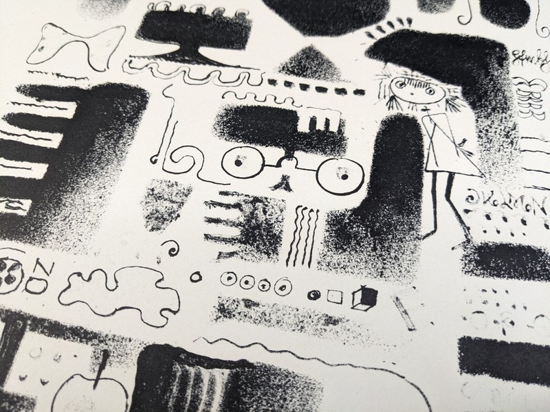 Lilo Rasch-Nägele, abstract composition, lithograph, signed, num., 1969 gallery