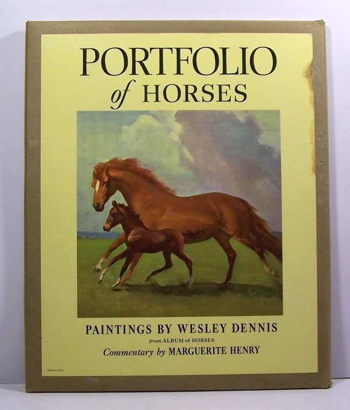 Portfolio of Horses 23 Art Prints Wesley Dennis Margarite Henry 1951 Vintage