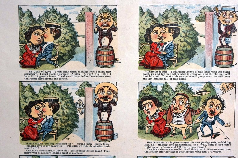 Love Romance Courtship Marriage 1898 JEALOUS SUITOR'S PLANS GO ASTRAY Puck Comic gallery