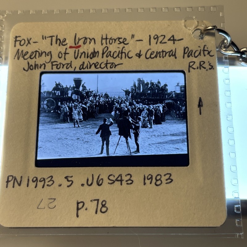 1924 The Iron Horse John Ford Movie Film Still 35mm Slide KEYCHAIN 413