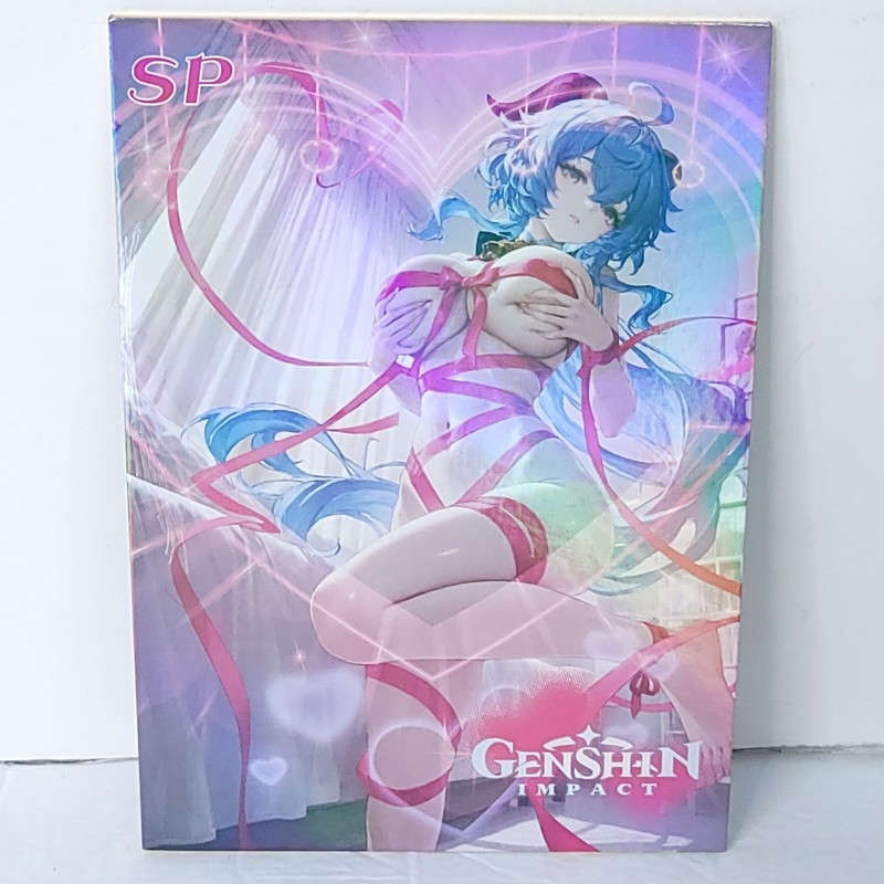 Gan Yu Genshin Ribbon Double Side Waifu Card Anime Girl Art Oversize Board A5
