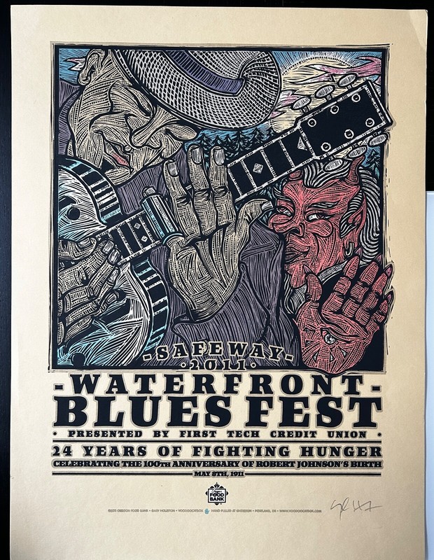 2011 Waterfront Blues Festival, Portland Signed, Numbered Gary Houston