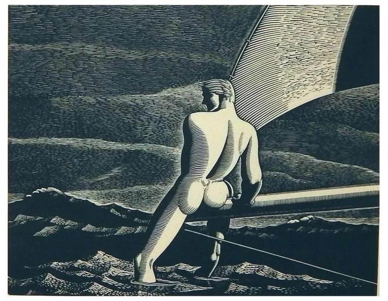 Fair Wind 1931 Art Print by Rockwell Kent vintage art painting poster print