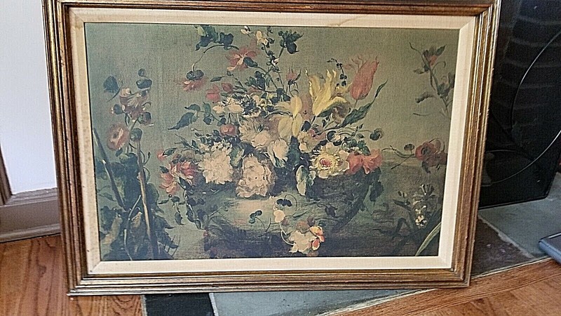 1940’s New York Graphic Society Canvas Print «FLOWERS» Artist Guadi