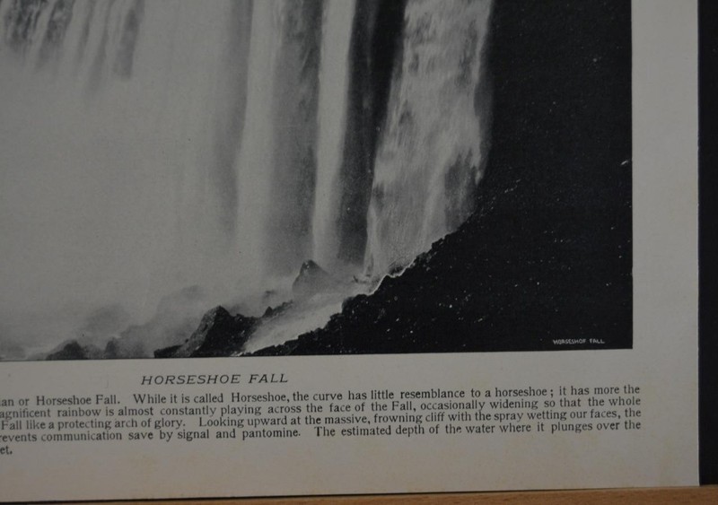 Antique Niagara Falls New York Art Print Horseshoe Fall Original B&W 1910 gallery