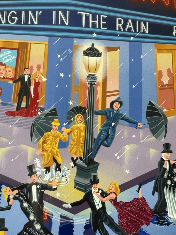 MELANIE TAYLOR KENT VINTAGE RADIO CITY MUSIC HALL ART DECO DANCE SERIGRAPH 1989 gallery