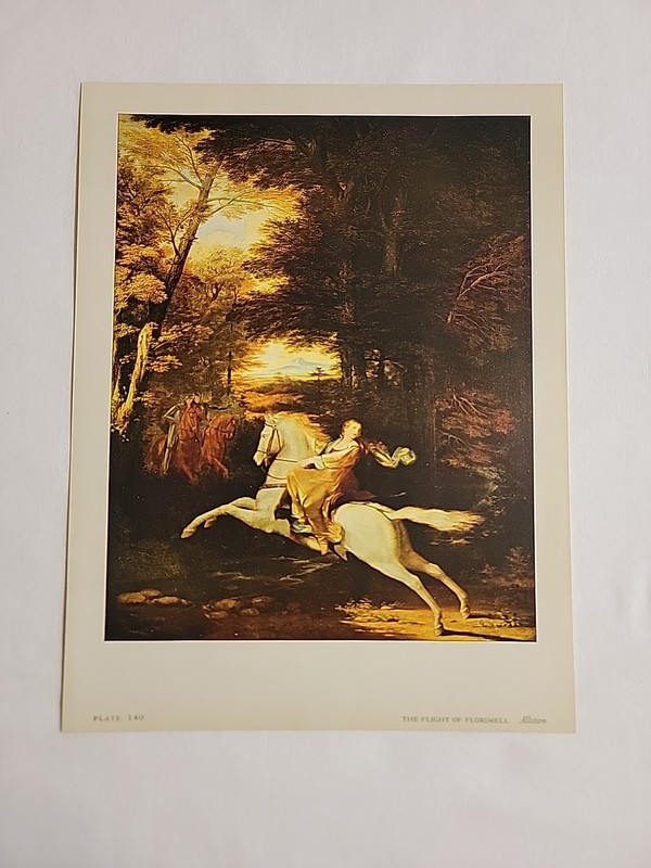 Metropolitan Seminars in Art Plate 140 The Flight of Florimell, Allston Print
