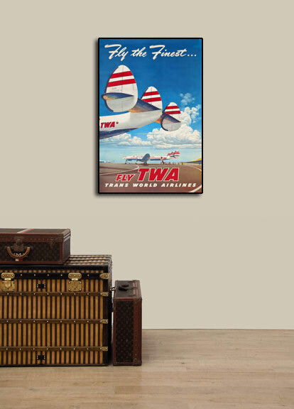 1950s Fly The Finest - Fly TWA Vintage Style Travel Poster - 24x36 gallery
