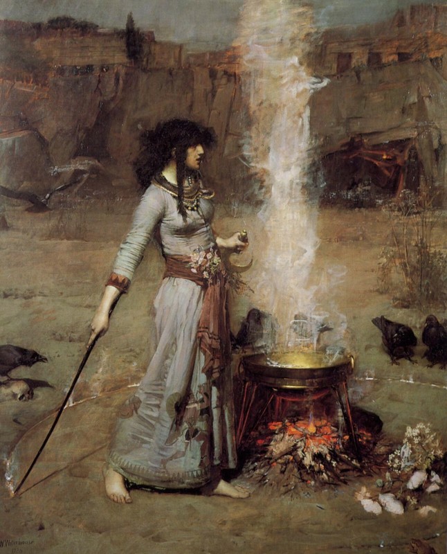 Print – Magic Circle (The Witch) by John William Waterhouse